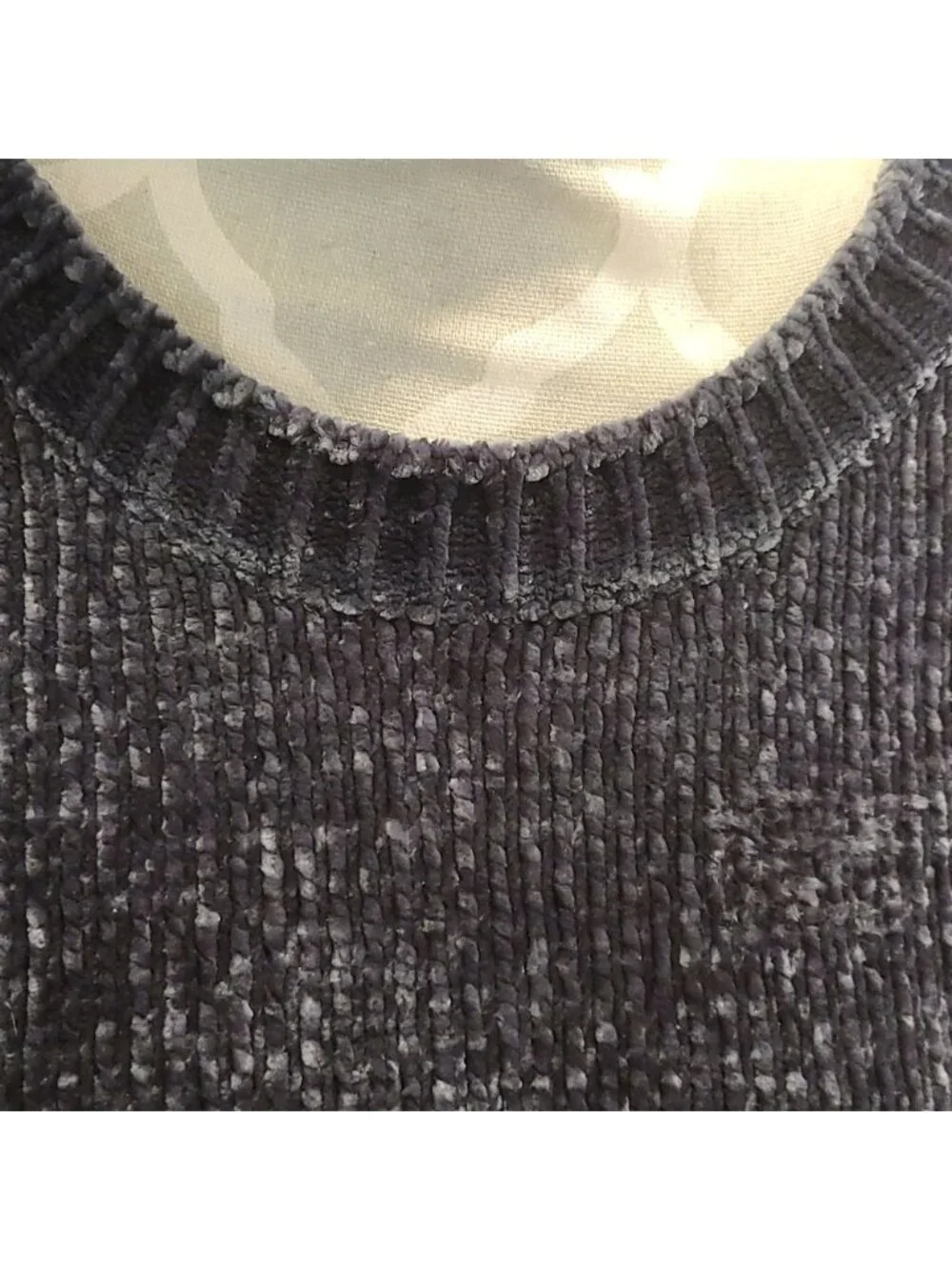 Philosophy grey crushed velour oversized sweater